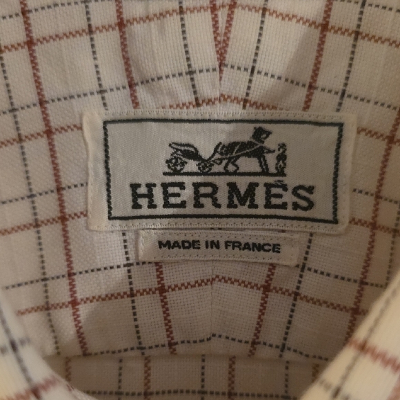 Hermes Multicolor Checkered Button-Down Shirt - Picture 2 of 8